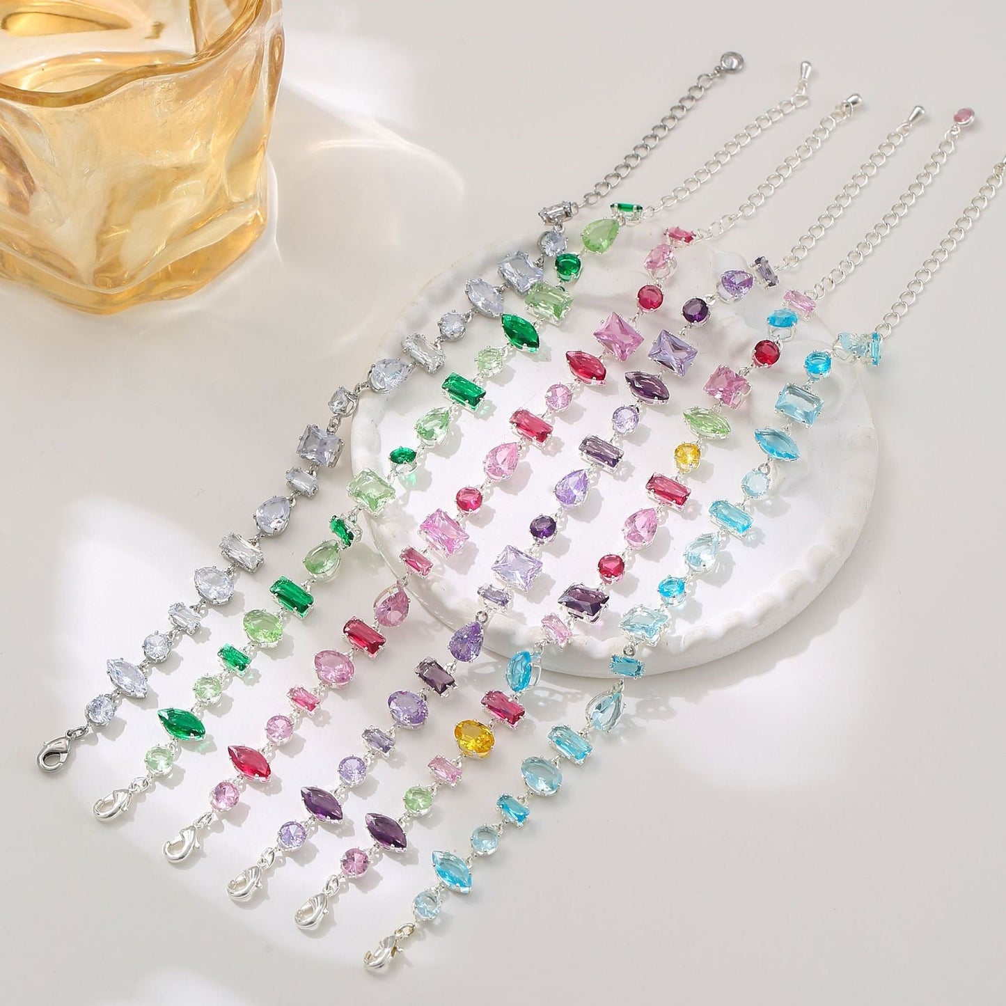 Colorful Multi-Cut Gema Bracelet