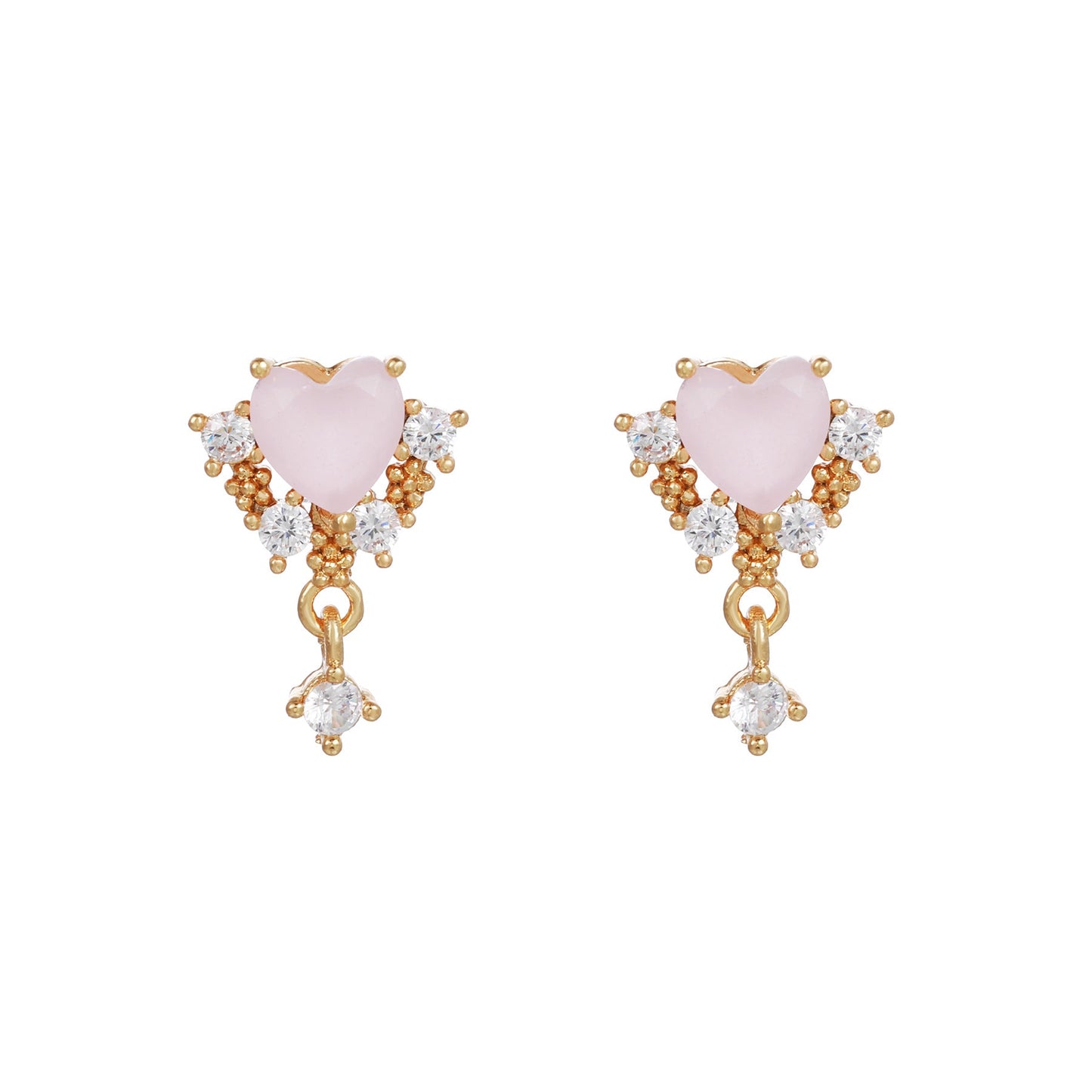 Sweet Pink Love Earrings Set