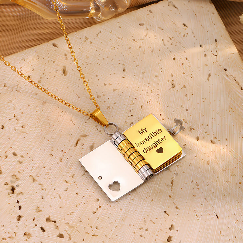 ¡°My Little Star¡± Book Locket Necklace ¨C Gift for Daughter or Son