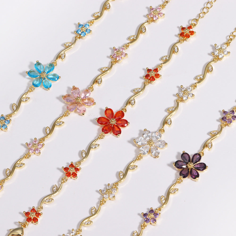 Blooming Color Crystal Bracelet