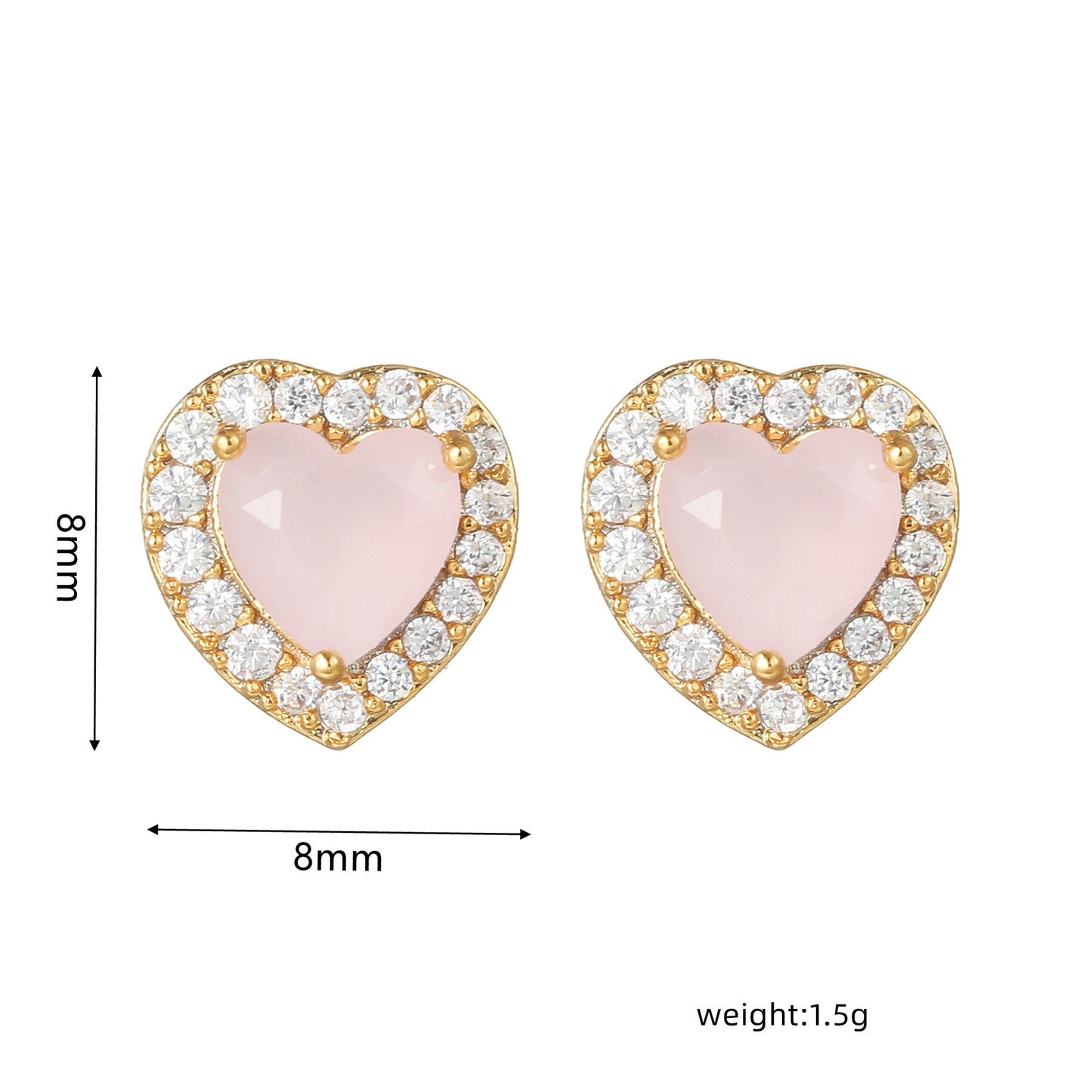 Sweet Pink Love Earrings Set