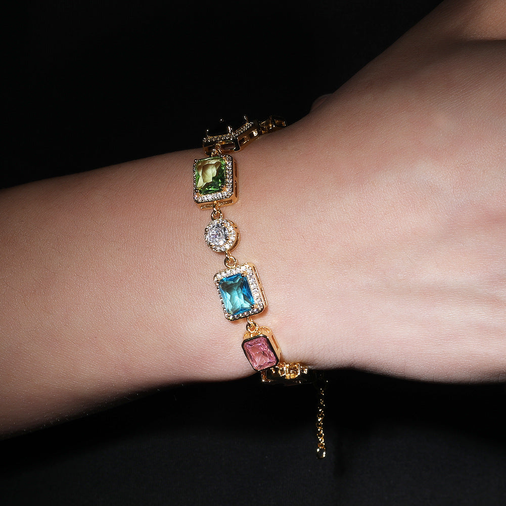 Colorful Crystal Zirconia Necklace