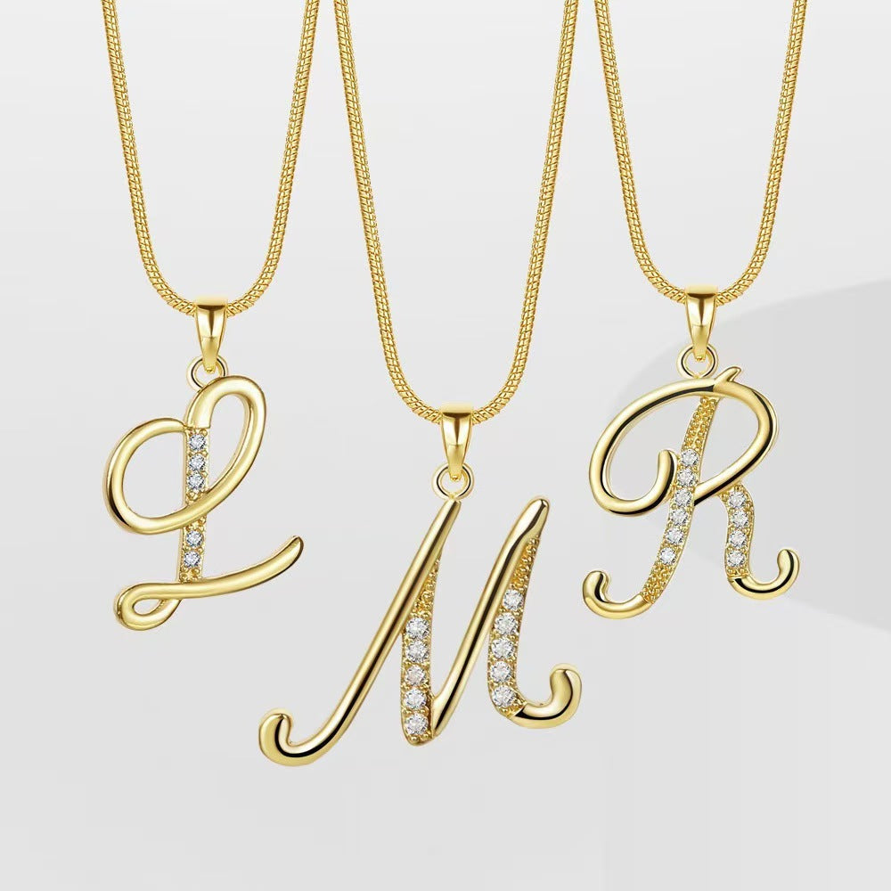 Gold Initial Necklace ¨C A-Z Letters