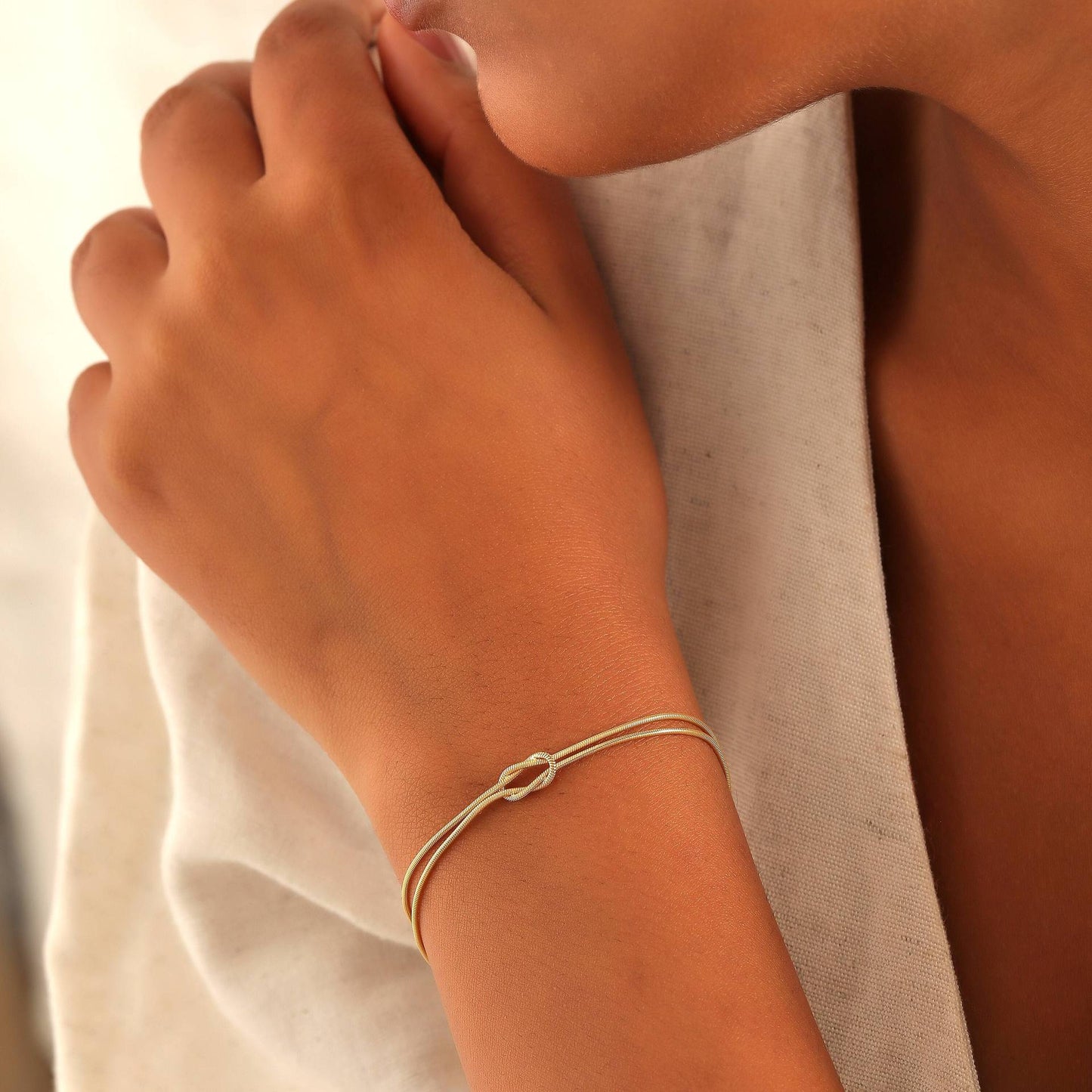 Minimalist Knot Together Bracelet