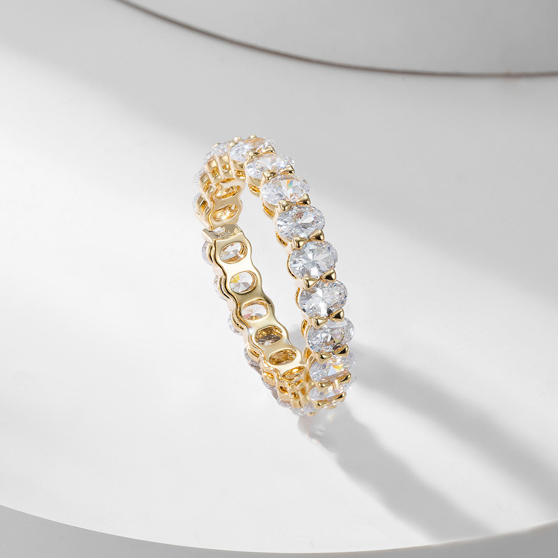 Oval Cubic Zirconia Ring ¨C 14K Gold Plated