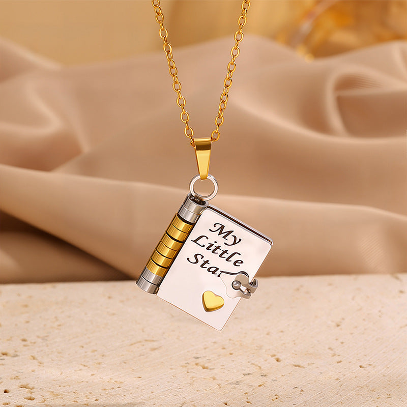 ¡°My Little Star¡± Book Locket Necklace ¨C Gift for Daughter or Son