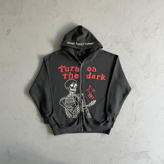 Broken P Skeleton Zip Up Hoodie