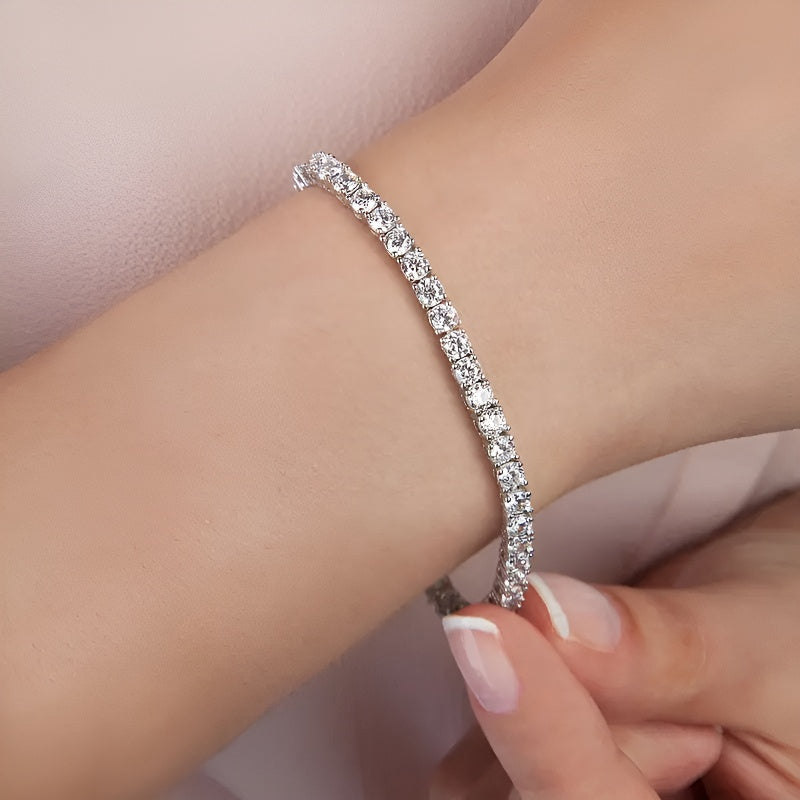 3 mm Cubic Zirconia Tennis Bracelet