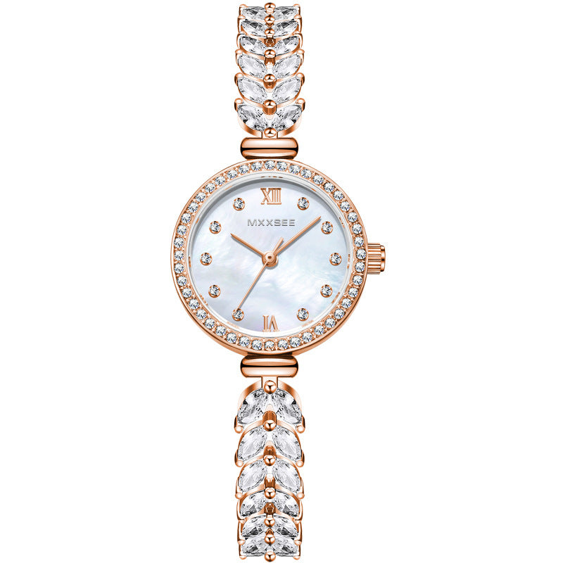 Water-Resistant Mermaid Tail Crystal Watch
