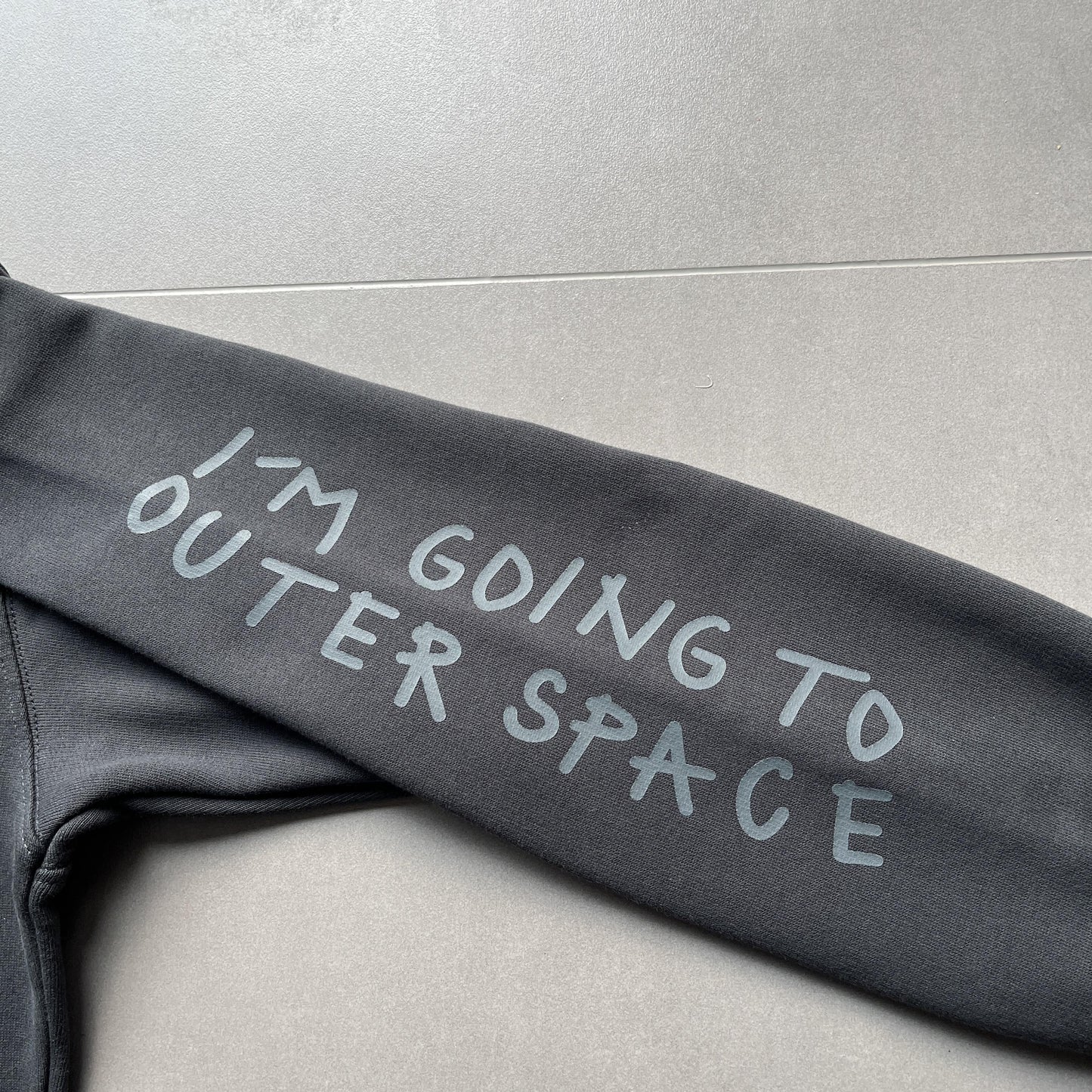 Broken P Planet Zip Up Hoodie Grey