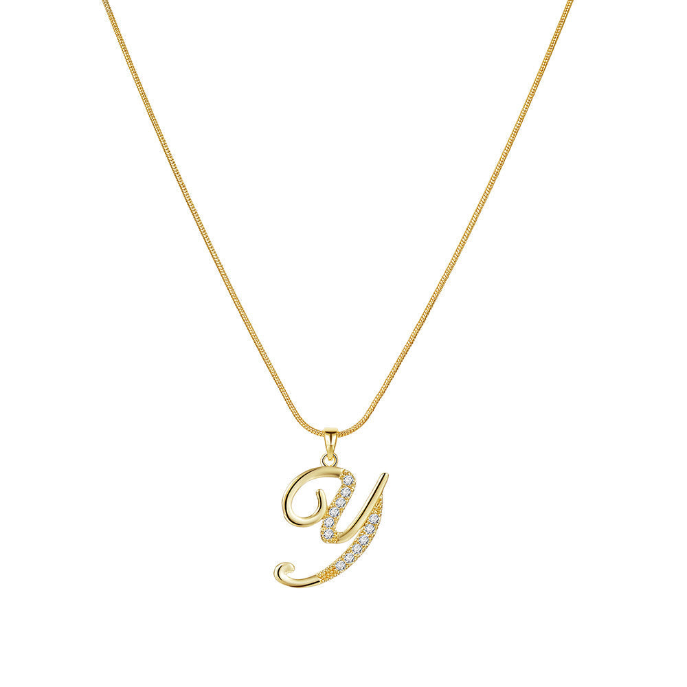 Gold Initial Necklace ¨C A-Z Letters
