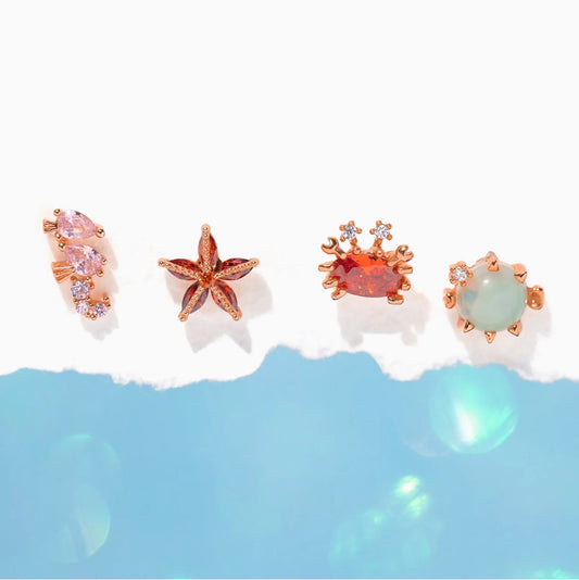 Adorable Ocean Design Earrings Set