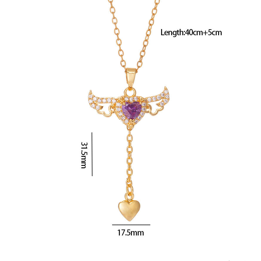 Angel Heart Necklace ¨C Movable Wings Design