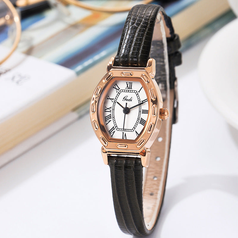 Retro Barrel Water-Resistant Watch