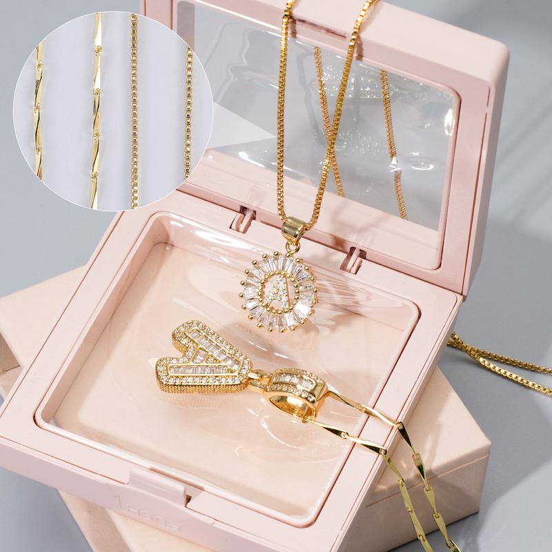 2-Pack Cubic Zirconia Initial Necklaces