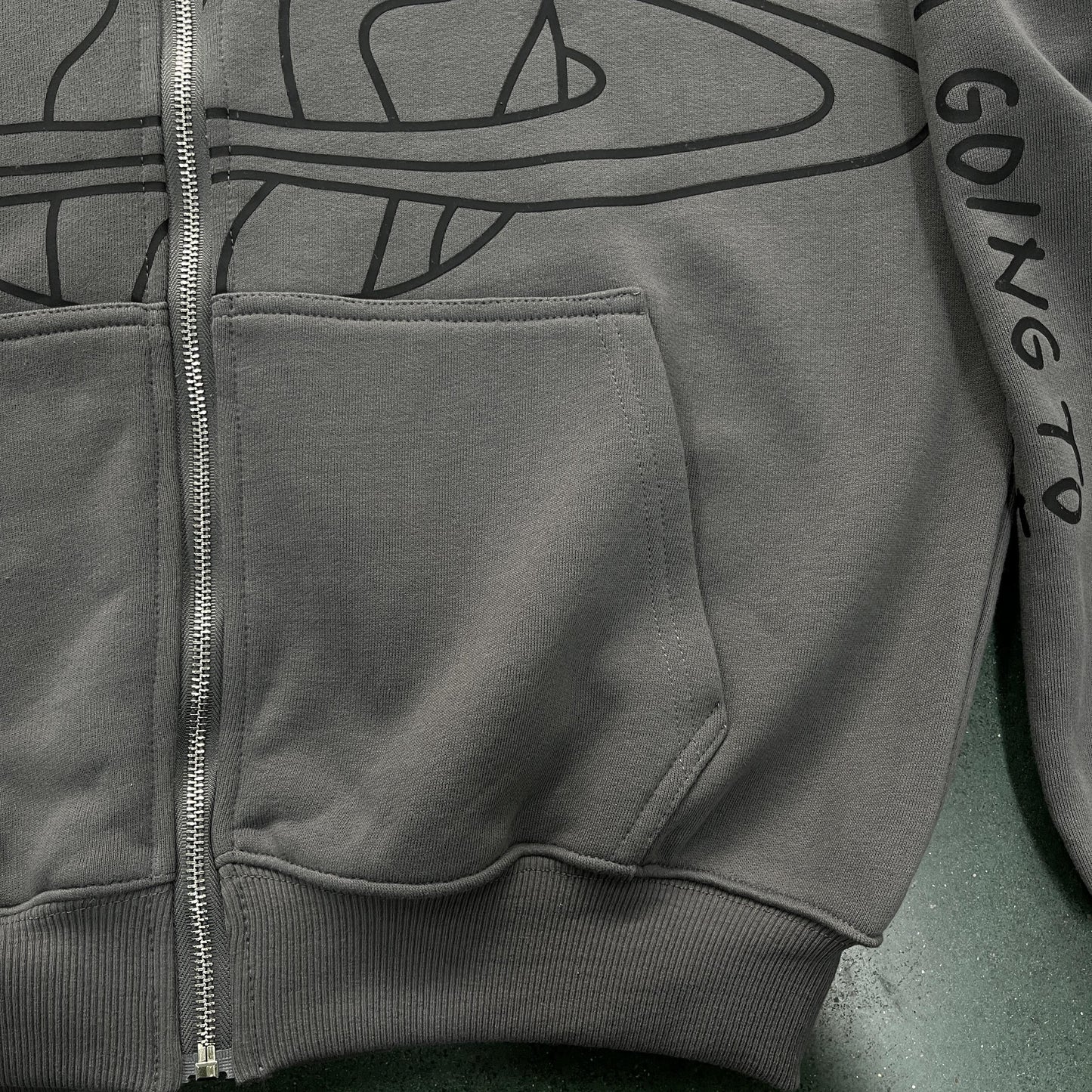 Broken P Planet Zip Up Hoodie