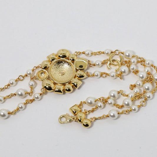 18K  Chanel Color Crystal Pearls Choker Necklace