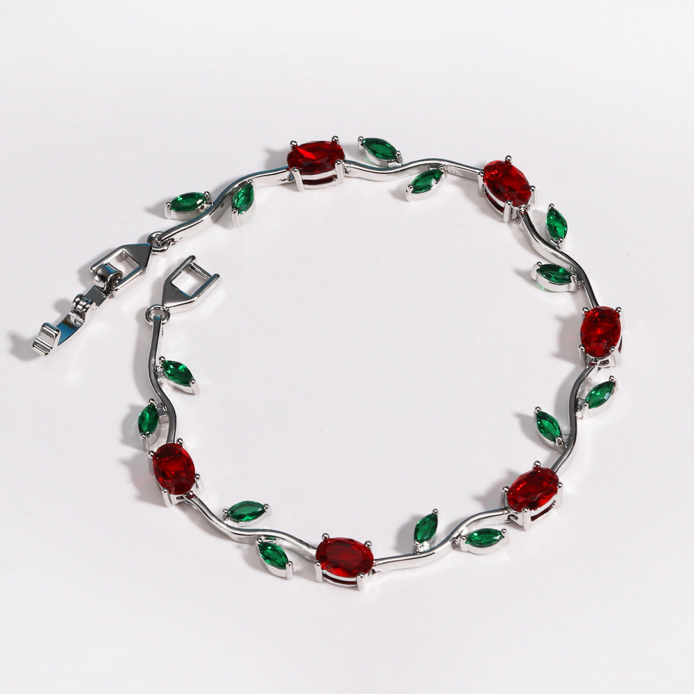 Vintage Jewel-Toned Vine Bracelet