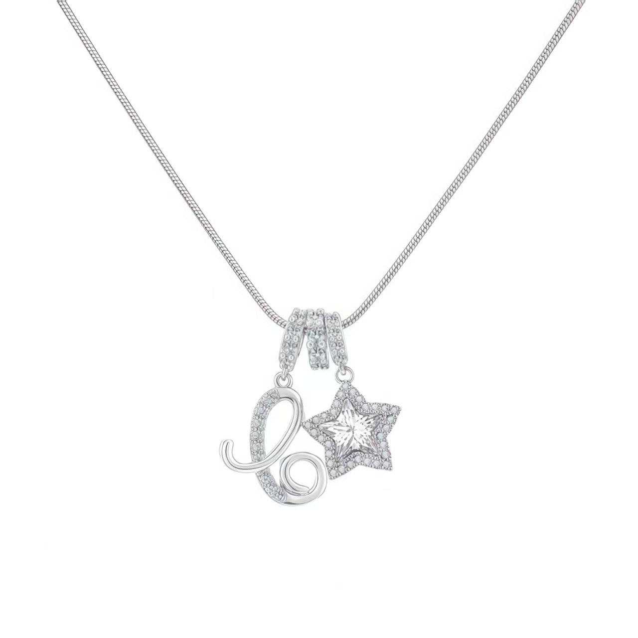 Initial & Star Pendant Necklace ¨C Waterproof & Tarnish-Free